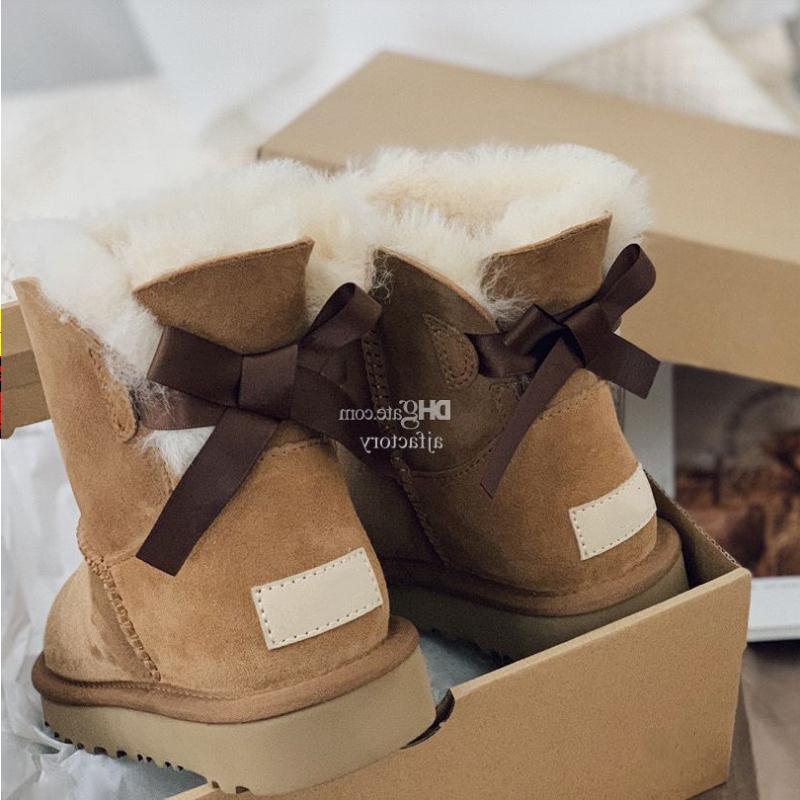

Australia Australian Classic Warm Boots Womens Mini Half Snow button Boot Aus U5854 Winter Full fur Fluffy furry Satin Ankle bow Austra Iaei, 31