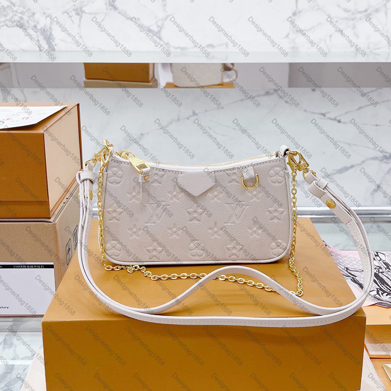 

Easy Pouch Leather Shoulder Bag Crossbody Embossed Flower Chain Handbag Mini Bags M81066 M80349