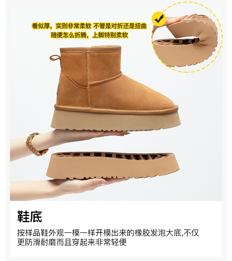 

2023 Women Winter Ultra Mini Boot Designer Australian Platform Boots for Men Real Leather Warm Ankle Fur Booties Luxurious Shoe EU44 Women's Snow Boots, Ug004#