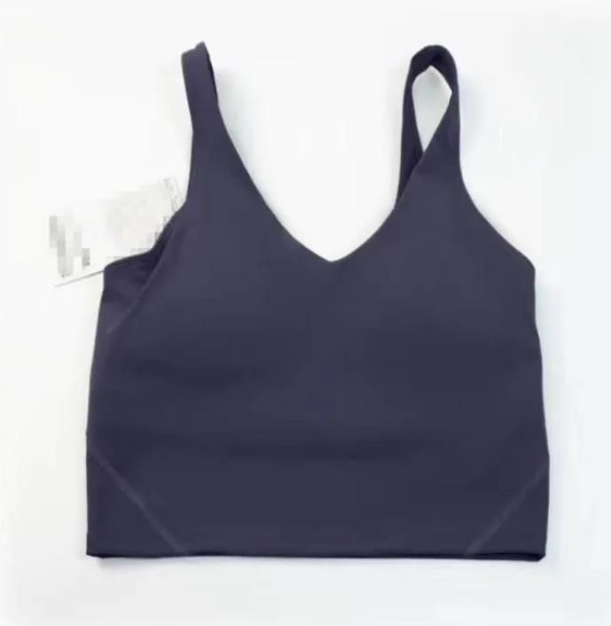 

2023Yoga outfit lu-20 U Type Back Align Tank Tops Gym Clothes Women Casual Running Nude Tight Sports Bra Fitness Beautiful Underwear Vest Shirt JKL125