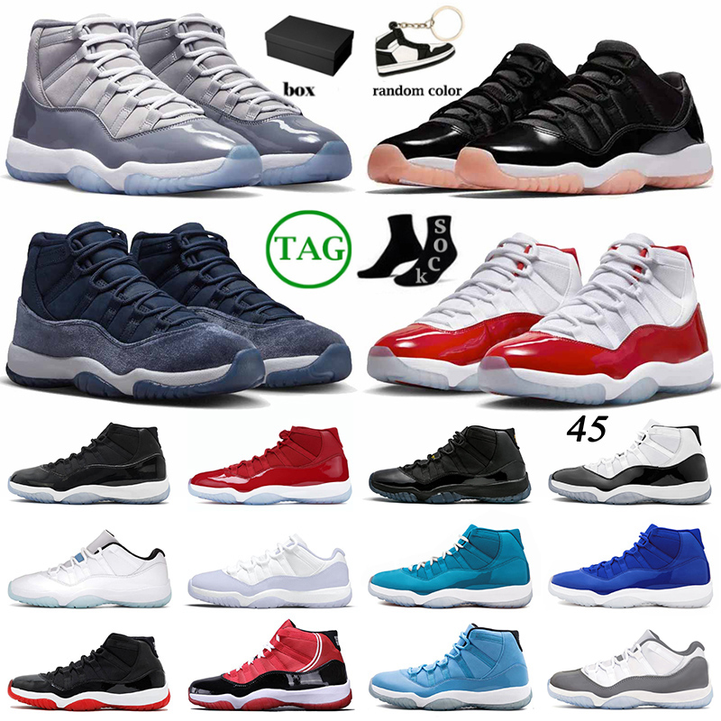 

Sneakers With Box Basketball shoes Jumpman 11 11s Mens Miami Dolphins Cool Grey Cherry 11 XI High Space Jam Low Cement Grey Designer Trainers Big Size 13, B10 legend blue 36-47