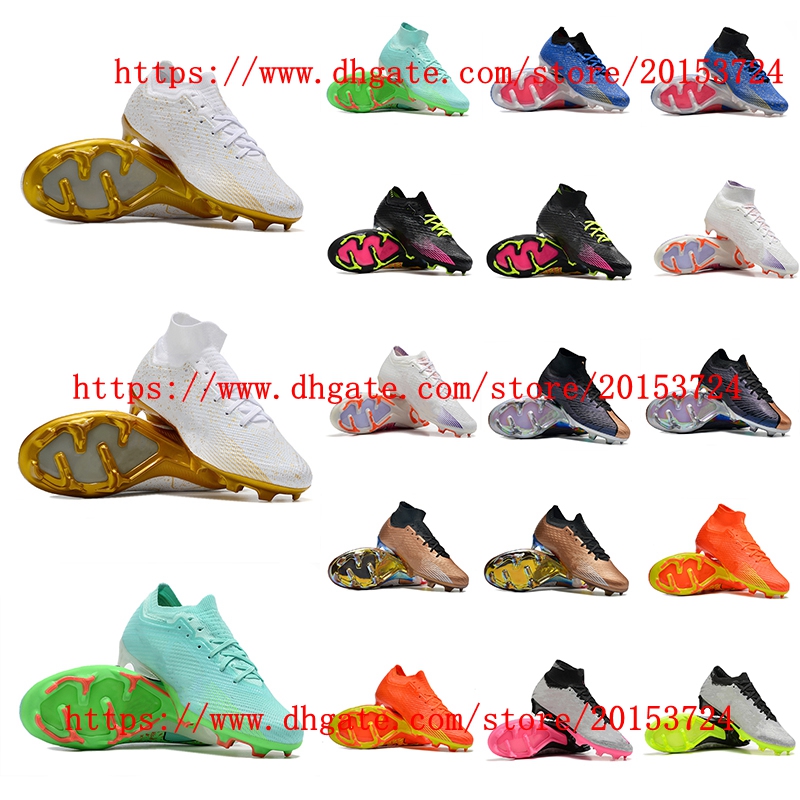 

Mens Soccer Shoes Zoom Mercurial Superfly IX Elite FG Cleats Training Football Boots Sneakers Chuteira, As picture 18