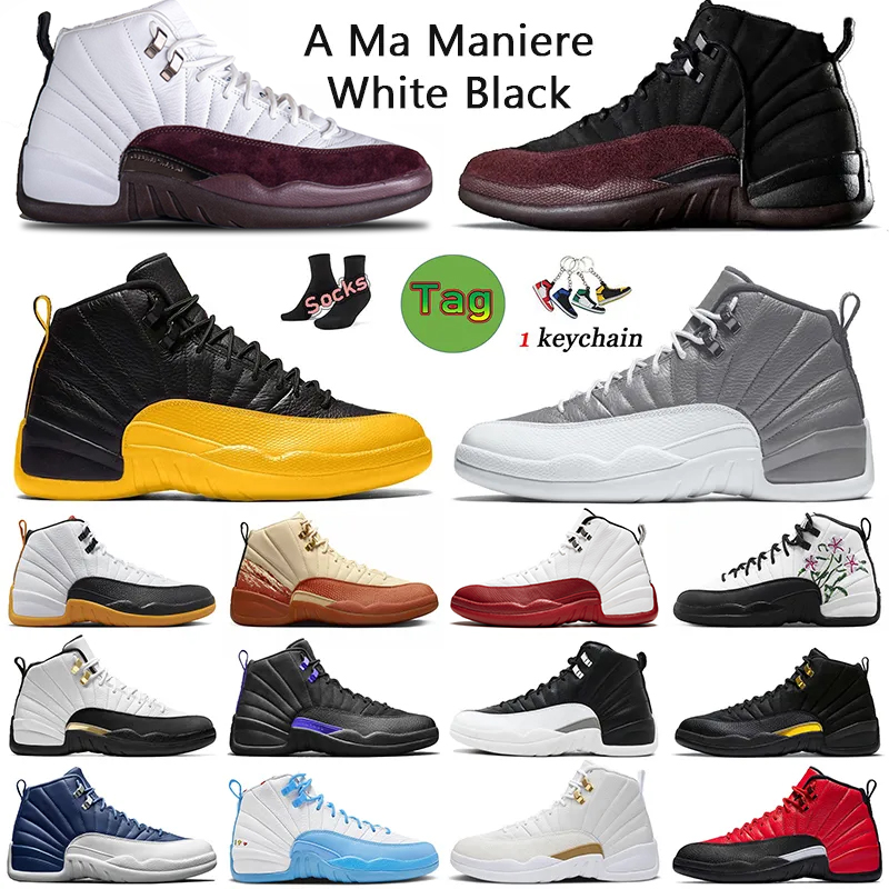 

jorda n Jumpman 12 A Ma Maniere 12s Basketball Shoes White Black Cherry Eastside Golf Stealth Flu Game Royal J12 Royalty Black Taxi Retro women mens trainers spor, B40 hyper royal 36-47