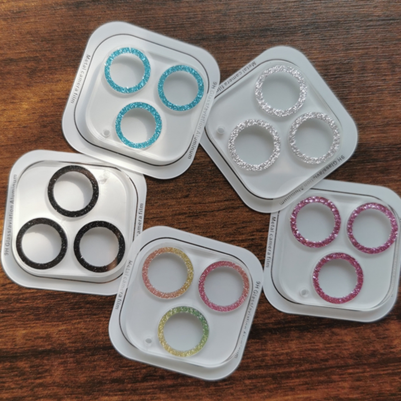 

Glitter Camera lens Protector For iPhone 14 13 12 11 Pro Max Clear Lens Protective Glass back cover