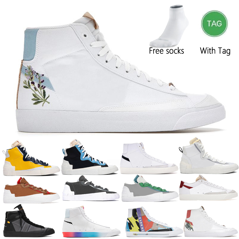 

Men women casual shoes blazer mid 77 vintage low mens womens shoe Black White Multi Color Pink Foam Optic Yellow Kumquat British Tan mens trainers platform sneakers, Ktz24