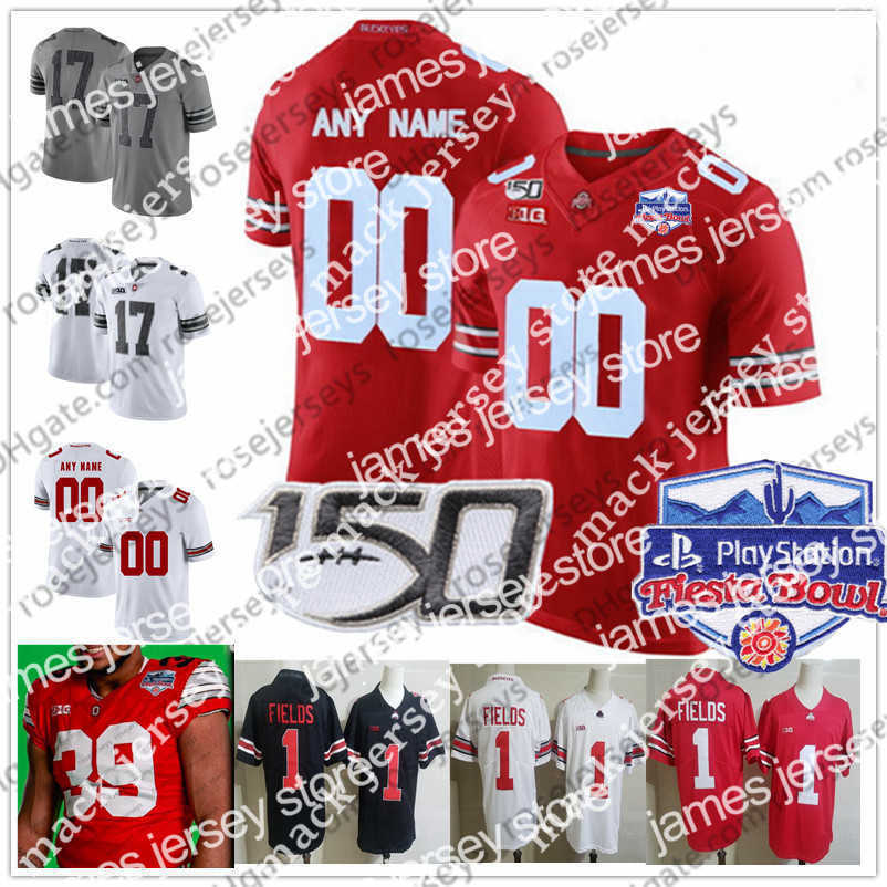 

American College Football Wear Customized Ohio State Buckeyes Fields Jersey Custom Playoff Fiesta Bowl Garrett Wilson KJ Hill Jr. Chris, Gray with camo