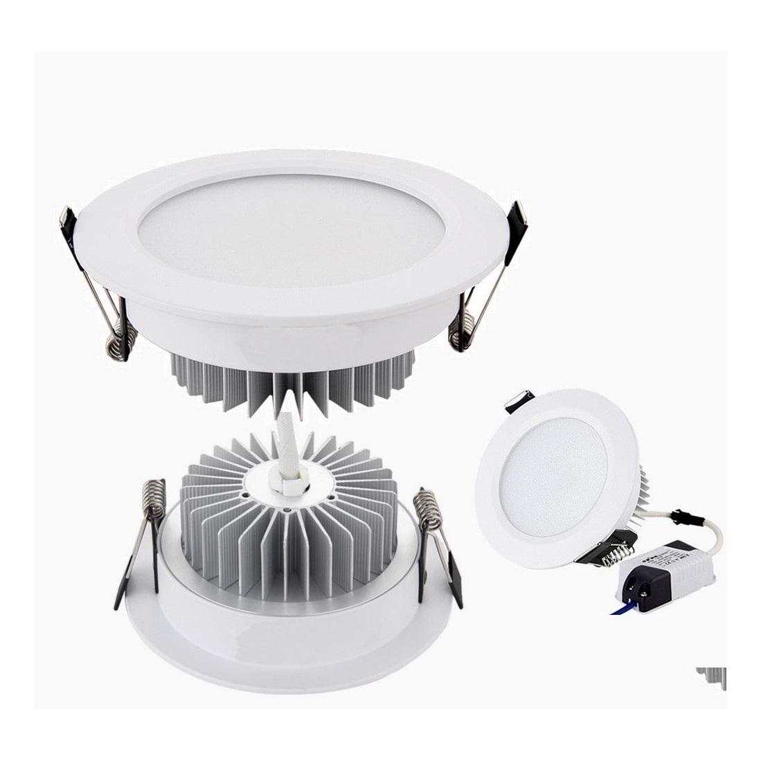 

Downlights Sier/White Shell Led Down Lights 9W 12W 15W 18W Dimmable Recessed Ceiling Light 110240V Drop Delivery Lighting Indoor Ot9Zv