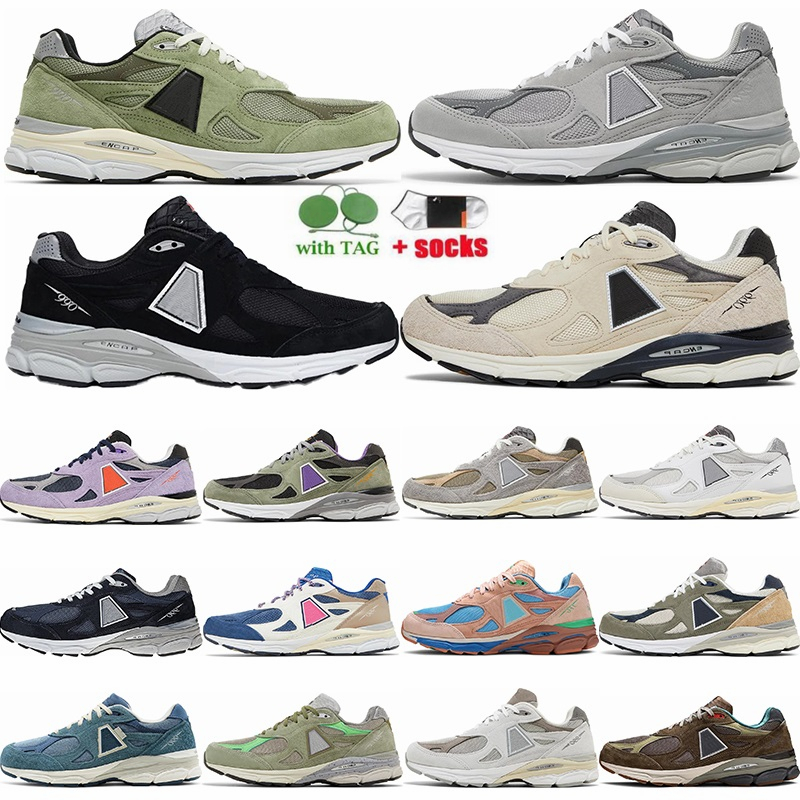 

990V3 Shoes Designer Womens Mens Casual Sneaker 3JJound Olive Grey Sea Salt Daytona Raw Amethyst Teddy Santis Here To Stay Tennis Running Casual Trainers, 10