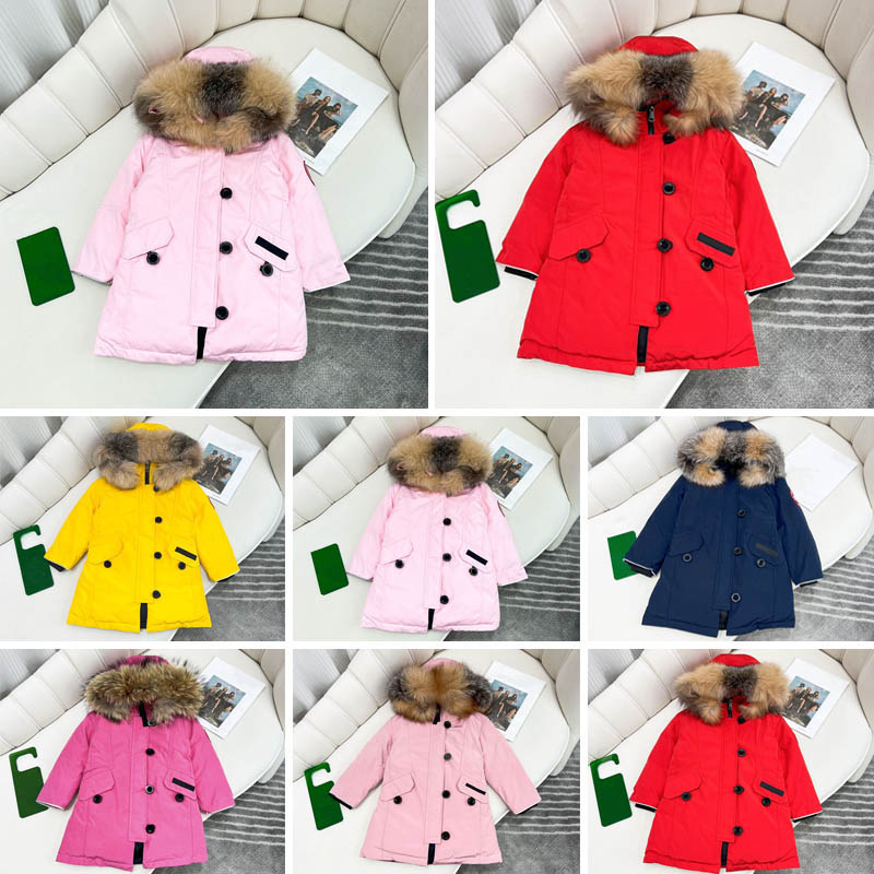 Down Coat Kids Designer Down Coat Winter Jacket Boy Girl Baby Outerwear Jackets with Badge Thick Warm Outwear Coats Children Parkas Fashion