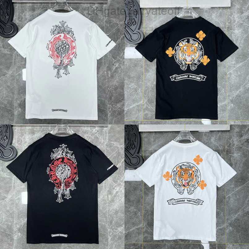 

Classic Men's Luxury t Shirt Brand Tops Tees Men Women Sanskrit Letter Short Sleeve Horseshoe Couple T-shirts Designer Polos Tshirts Cross Unisex Tee s Bv0x