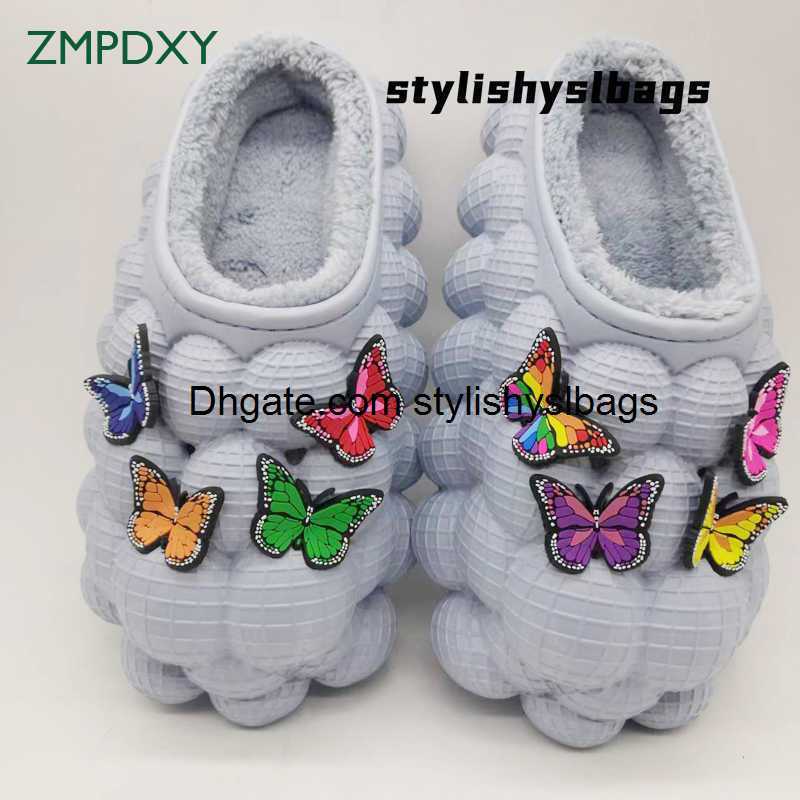 

Slippers 2022Slide Slippers Plush House Winter Warm Indoor Cotton Sneaker Shoes Fluffy Fur Bubble Slippers With Charms Foam Bubble Slides 013023H, Royal blue