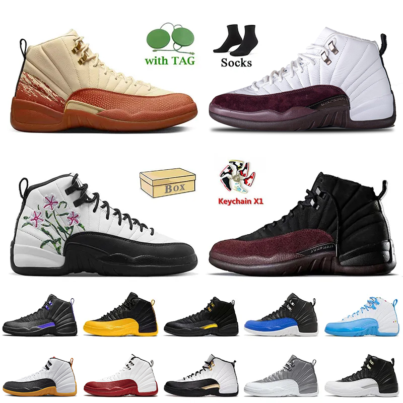 

Jumpman 12 Basketball Shoes 12s A Ma Maniere Black White Eastside Golf Cherry Floral Stealth Hyper Royal Playoffs Royalty Taxi Dark Concord Retro Trainers Sneakers, B39 40-47