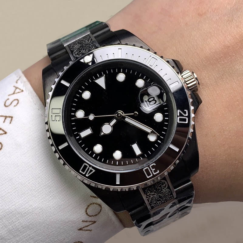 Watch Automatic Mechanical Movement 40mm Stainless Steel Men Wristband Montre De Luxe With Calendar Design Folding Buckle