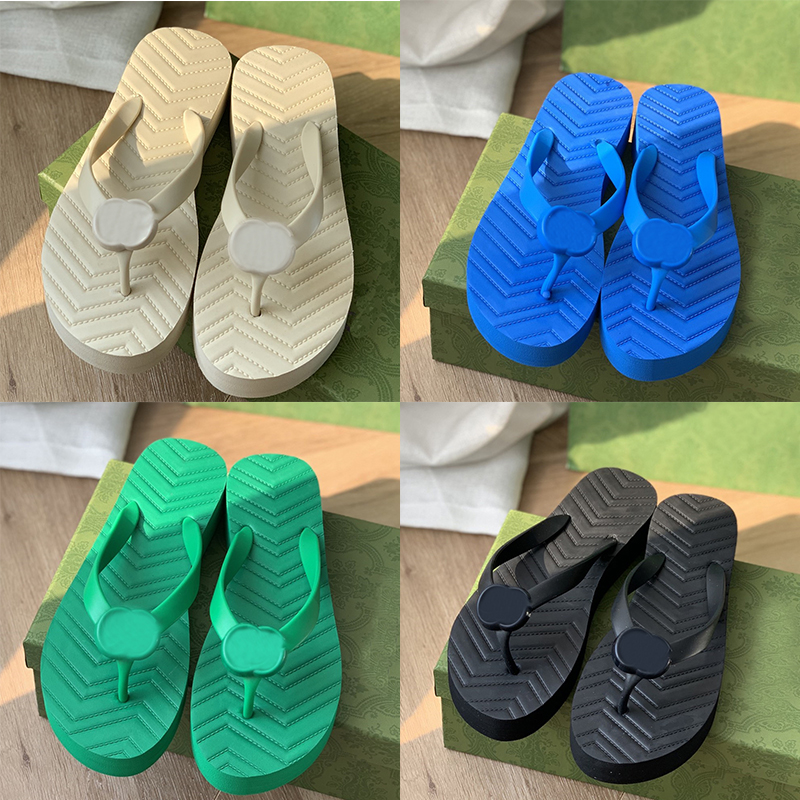 

Womens 2023 Fashion Slippers Thong Sandal Black Rubber Flip Flops Triple Black White Green Blue Red Flat Designer Slides sandales pantoufle sliders Indoor Outdoor
