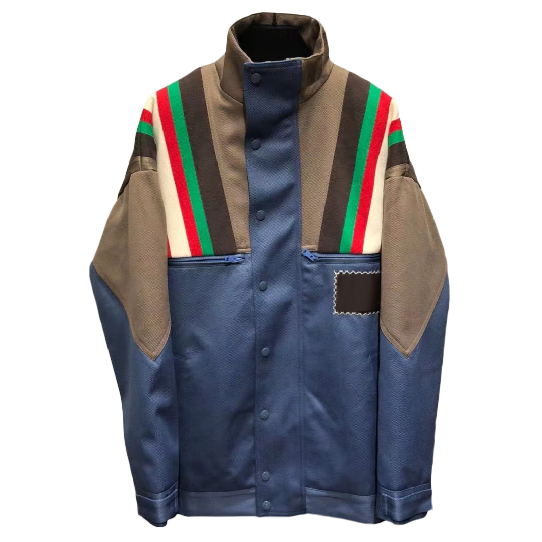 Veste pour hommes coupe-vent coupe-vent de sport de mode veste zippée décontractée patchwork extérieur pour hommes veste ample décontractée veste