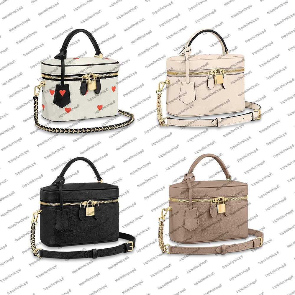 

M45780 GAME ON VANITY PM bag purse women Cowhide leather canvas embossed case heart beauty Handbag crossbody shoulderbag clutch M45599, 1 m45780 black/beige letter flower