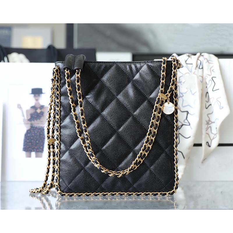 

10A Original designer bag quality fashion women tote handbags fashion leather fashion women shoulder bag handbags chains cross body bags with box, Black