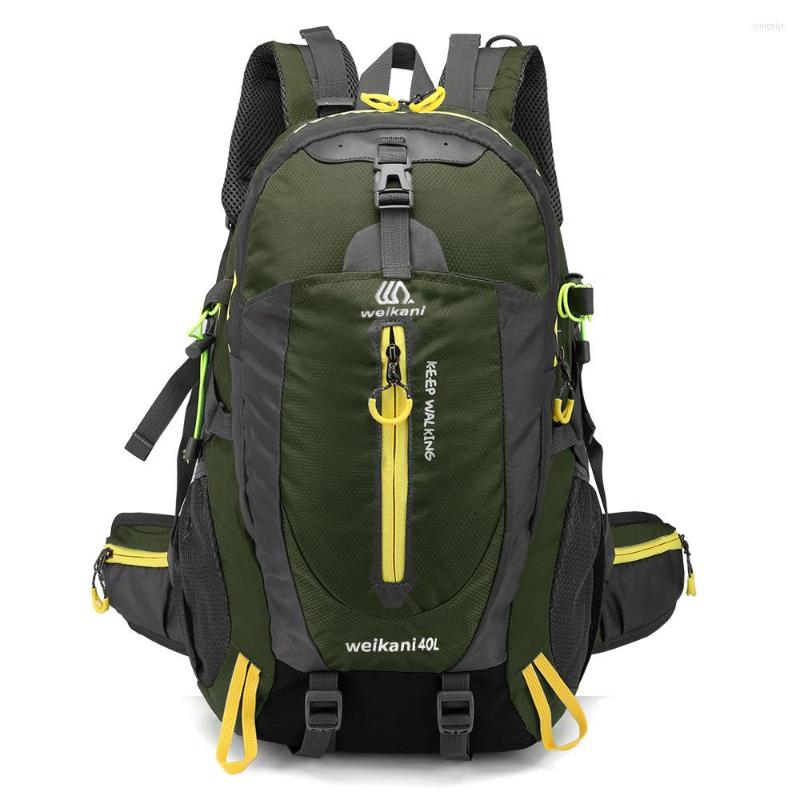

Backpack 40L Waterproof Hiking Men Women Lightweight Travel Camping Daypack Outdoor Sports Tactical Bag For Cycling Ski Climbing, Army green