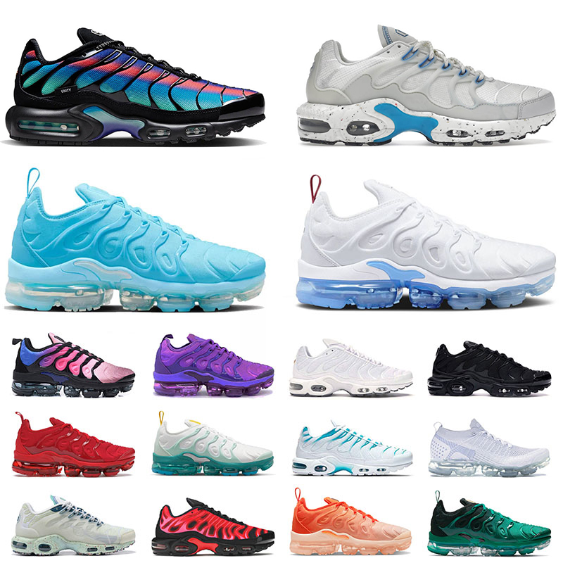 Tn Plus Mens Womens Running Shoes University Blue Pink Terrascape Platinum Blue Mint Green Tennis Ball Moc Black White Sports Sneakers Trainers-image-788734024
