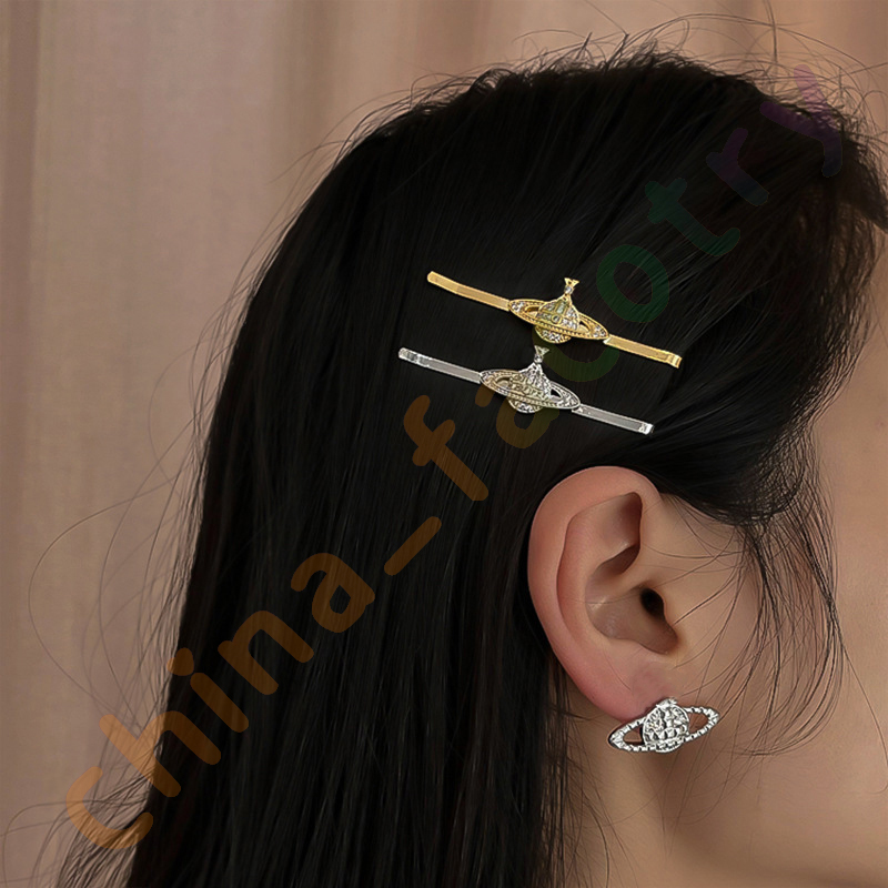 

Women Designer Fashion Brooch Suits Pins Hairpin Gold Diamond Planet hairpin Luxury Jewelry Brooches Breastpin