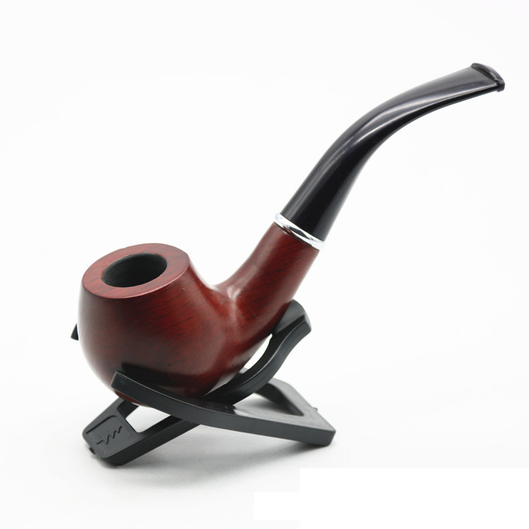 

Classic Wood Grain Resin Pipe Chimney Filter Long Smoking Pipes Tobacco Pipe Cigar Gifts Gift Grinder Smoke Mouthpiece