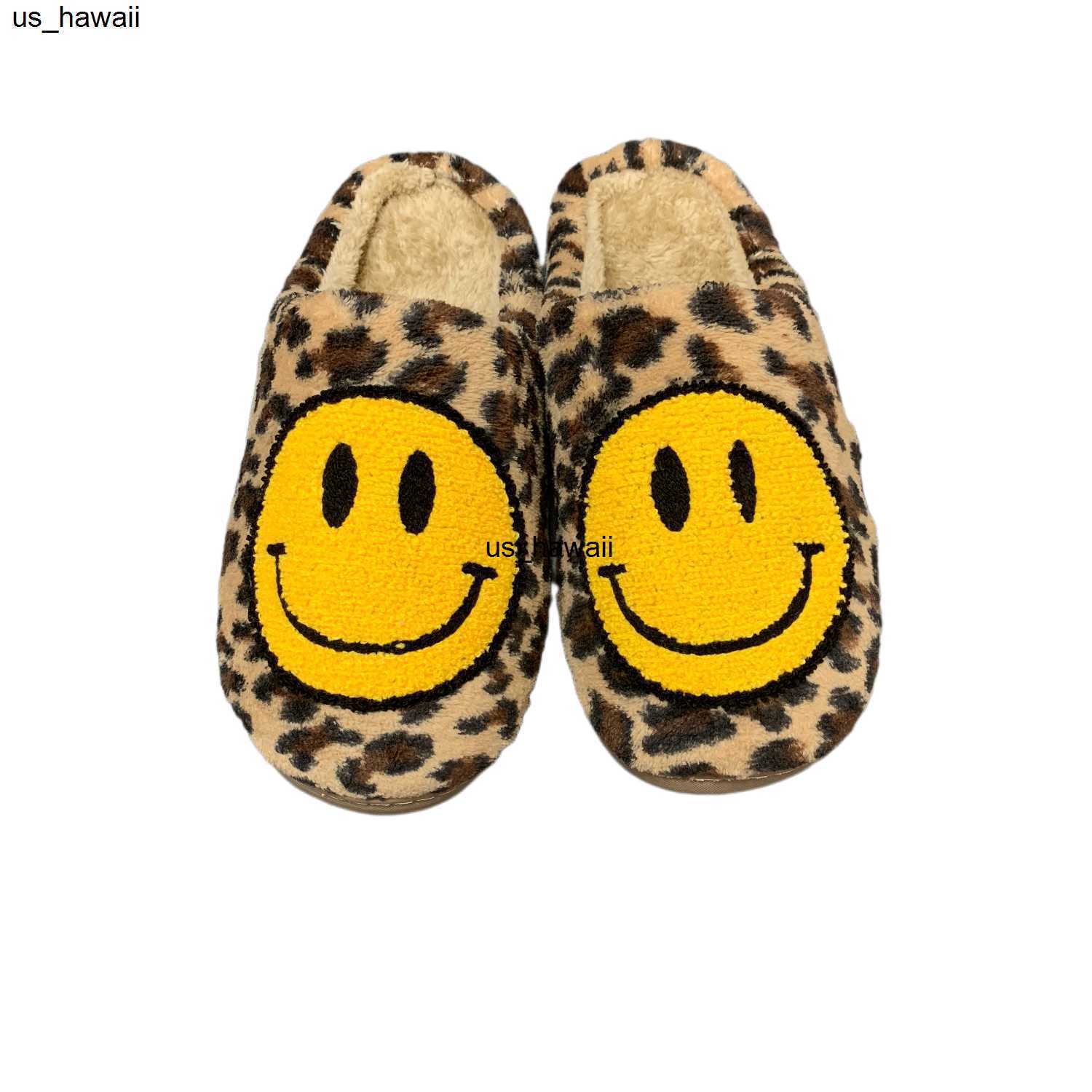 

Slippers Fashion Leopard Smiley Face Warm Cozy Indoor Slippers Unisex 0128V23, Multi