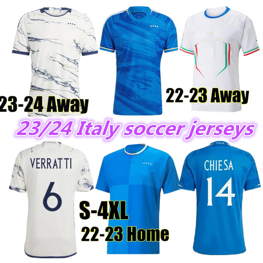 

23 24 Italys soccer jerseys 2022 2023 Italia SCAMACCA IMMOBILE CHIESA football shirts RASPADORI JORGINHO BARELLA BASTONI FRATTESI Maglia italiana men jersey