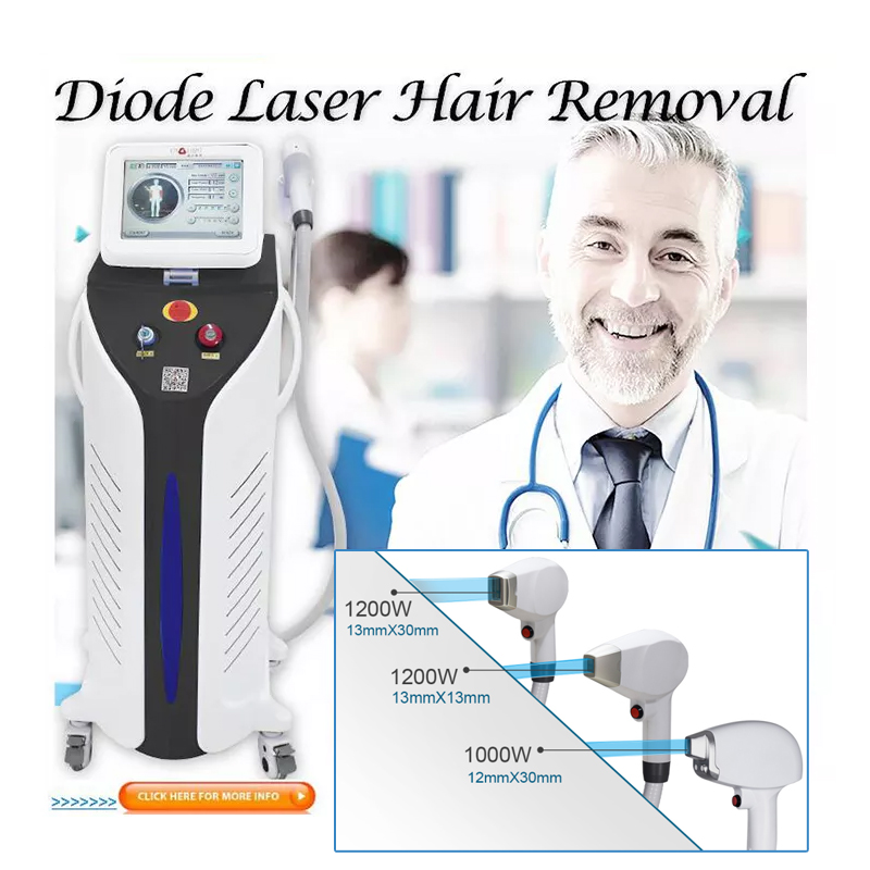 Épilation au laser à diode professionnelle Salon de beauté Insturment 755 808 1064nm Épilateur permanent pour tout le corps 808nm Rajeunissement