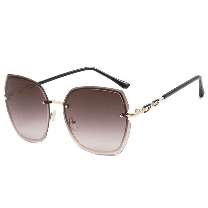 

Sunglasses For Women Vintage Fashion Sunglases Womens Trendy Retro Sun Glasses UV 400 Woman Luxury Rimless Oversized Designer Sunglasses 8K3D36