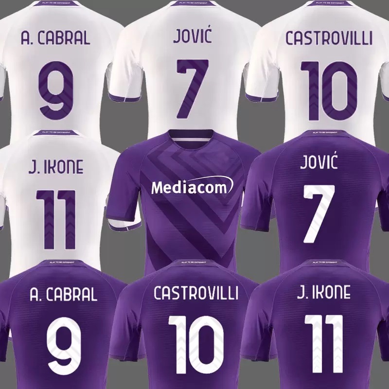

2022 2023 FIORENTINA soccer jerseys JOVIC CASTROVILLI J IKONE CALLEJON PRINCE GONZALEZ 22 23 Fiorentina Football Shirts VLAHOVIC maillot de foot, Image