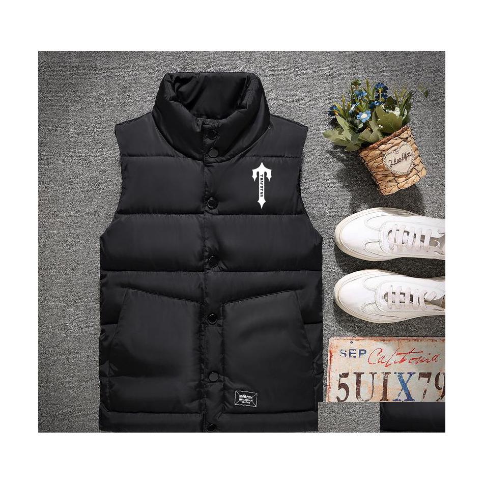 

Men'S Vests London Trapstar Jacket Mens Style Real Feather Down Winter Fashion Vest Bodywarmer Advanced Waterproof Fabric Drop Deliv Dhbj6, Beige 1