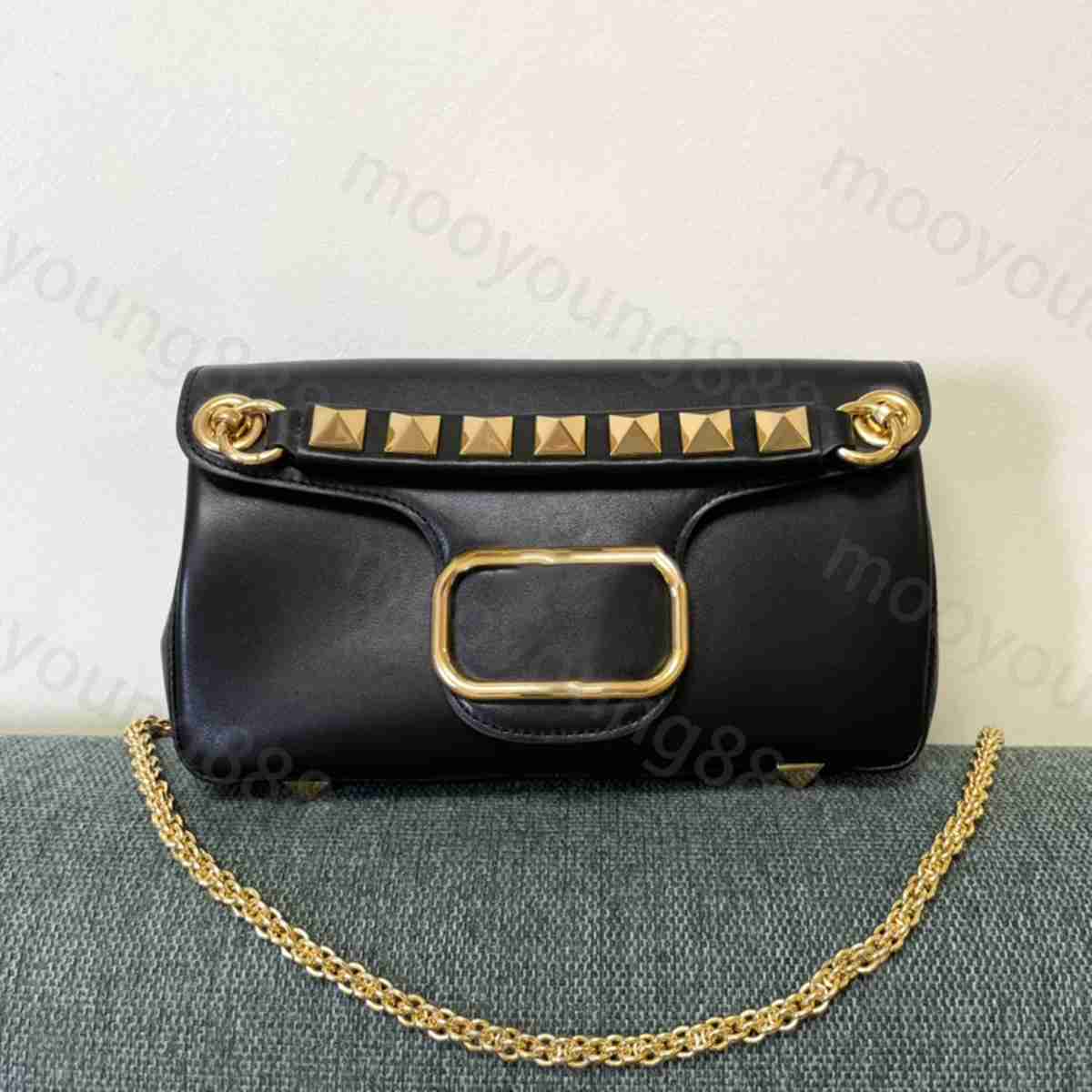 

10A Top Tier Quality Luxury Designers Women Envelope Stud Bags Small Real Leather Flap Purse Quilted Clutch Handbag Crossbody Shoulder Gold, Upload pics to contact us