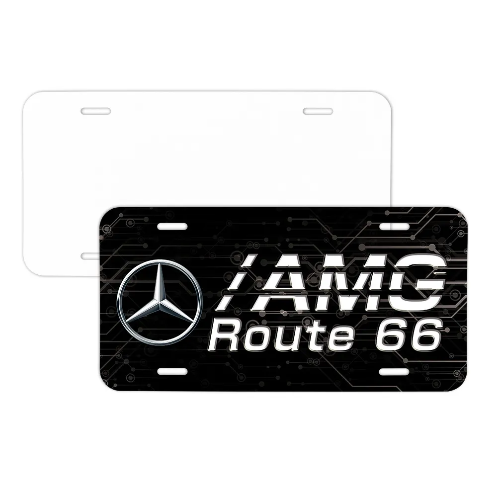 12x6inches Sublimation Metal Car License Plate Heat Transfer Blank Consumables Printing DIY Aluminum Plate I0110