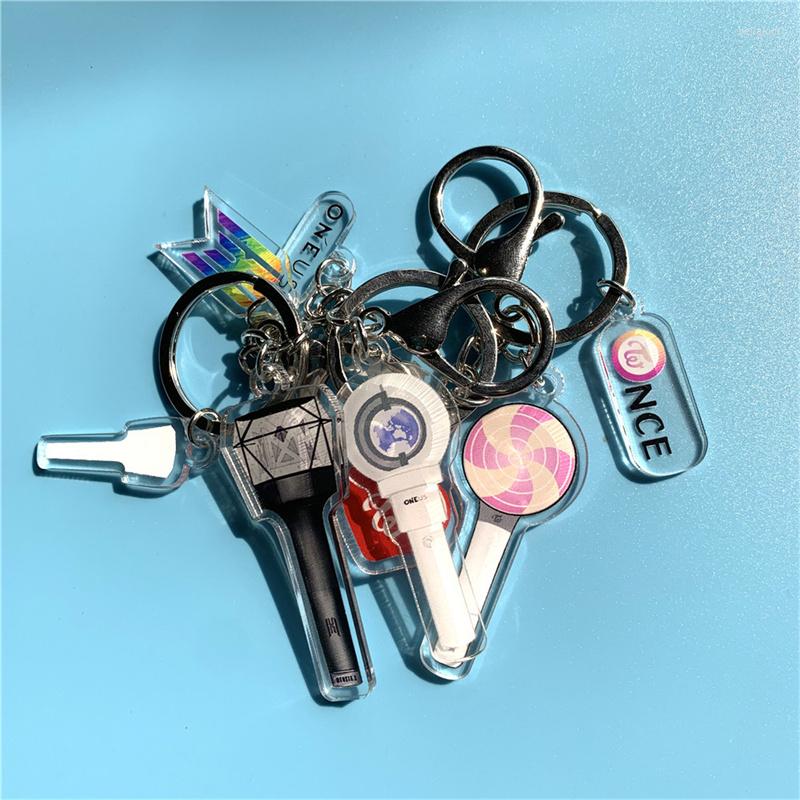 

Keychains KPOP 1 PCS ONEUS TWICE MONSTA X Acrylic Transparent Double Sided Keychain Keyring Bag Accessories Pendant IDOL Fans Collection