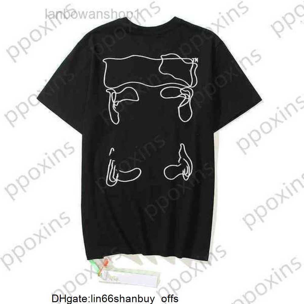 

Men's T-shirts Off Offs White New Street Fashion Brand Couple Star with Short Sleeve T-shirt Printed Letter x the Back Printhsvq J9ST, 20