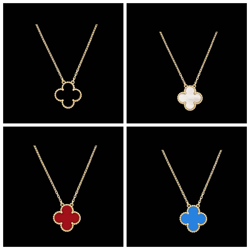 

Fine Design Clover Pendant Necklace 18K Gold Stainless Steel Necklaces for Women