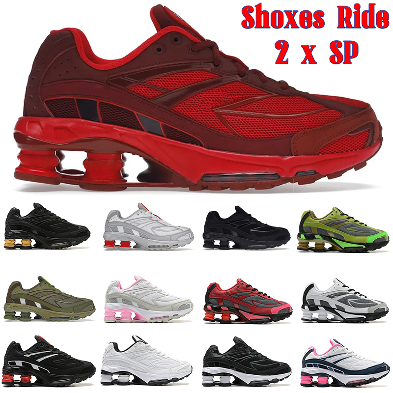 

Designer men women running shoes Shoxes Ride 2 x SP white black olive volt Speed Team red Cool Grey midnight navy metallic gold mens trainers outdoor sports sneakers, 6# speed red