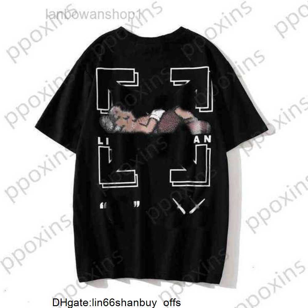 

Men's T-shirts Off Offs White New Street Fashion Brand Couple Star with Short Sleeve T-shirt Printed Letter x the Back Printn81h 3CMK, 20