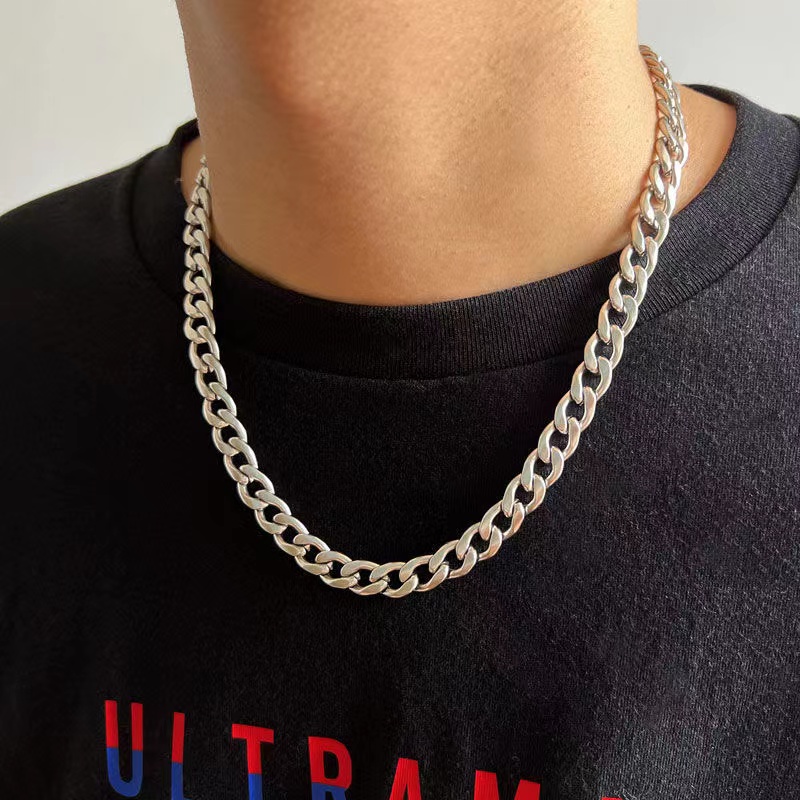 

New Gold Silver Miami Cuban Link Chain Mens Necklaces Hip Hop Gold Chain Necklaces Jewelry