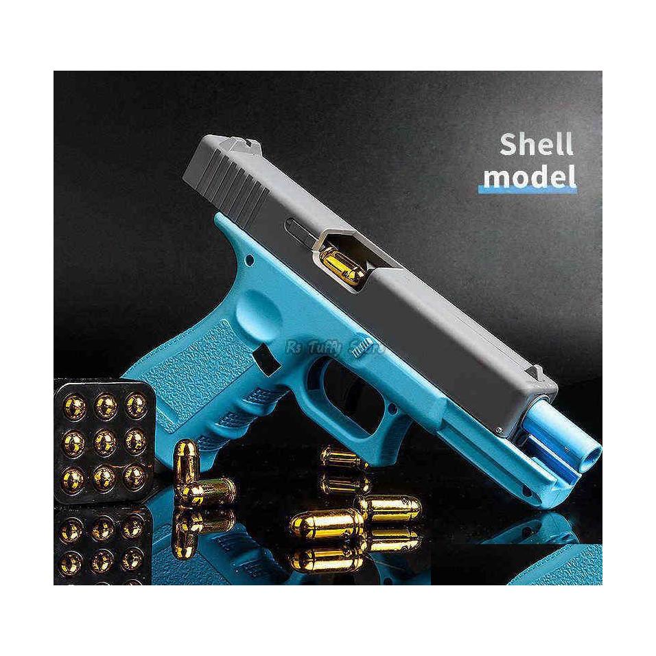 

Gun Toys Shell Throwing Pistol Plastic Soft Toy Airsoft Manual Ejection Burst Launcher Model Kids Boys Adt Gift Outdoor Game Drop De Dh5Ze