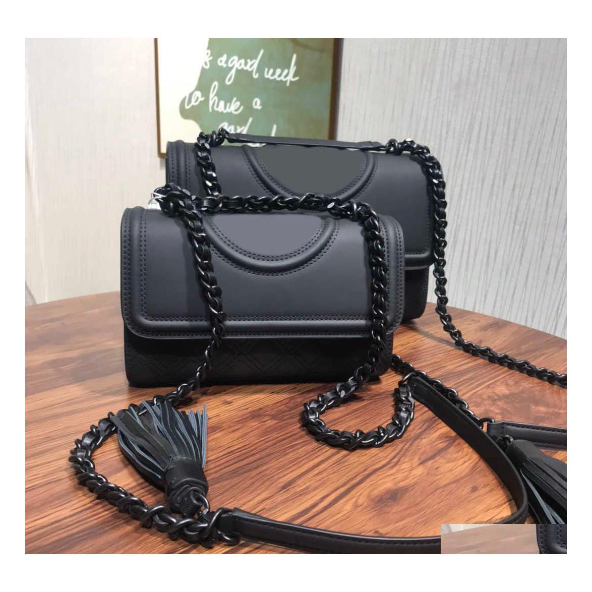 

Shoulder Bags Shoder Luxurys Handbags Women Matte Black Chain Square Tassel Bag Designer Top Quality Real Leather Phone Drop Deliver Dheu8, Style 2--red
