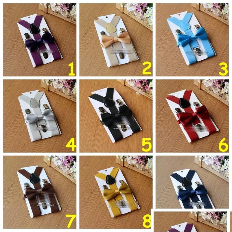 

Ties 16Colors Kids Suspenders Bow Tie Set For 110T Baby Braces Elastic Yback Boys Girls Accessories Drop Delivery Maternity Dhhz3, Randomly sended numbering