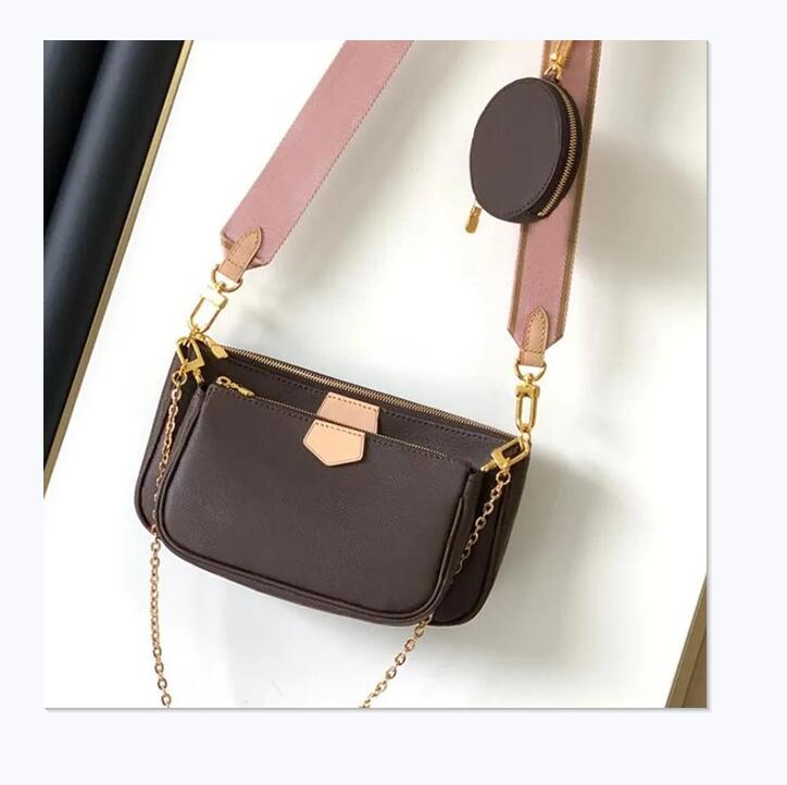 

MULTI POCHETTE bags designer handbags totes women shoulder crossbody bag ladies channe PU chain 3pc detachable pouches Coin Purse8