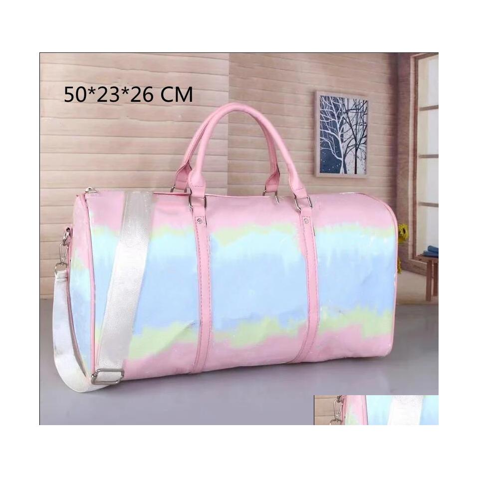 

Duffel Bags High Quality Fashion Men Women Shoder Pu Leather Travel Duffle Bag Brand Lage Handbags Large Capacity Sport Outdoor Drop Dhhjf, 50*23*26cm