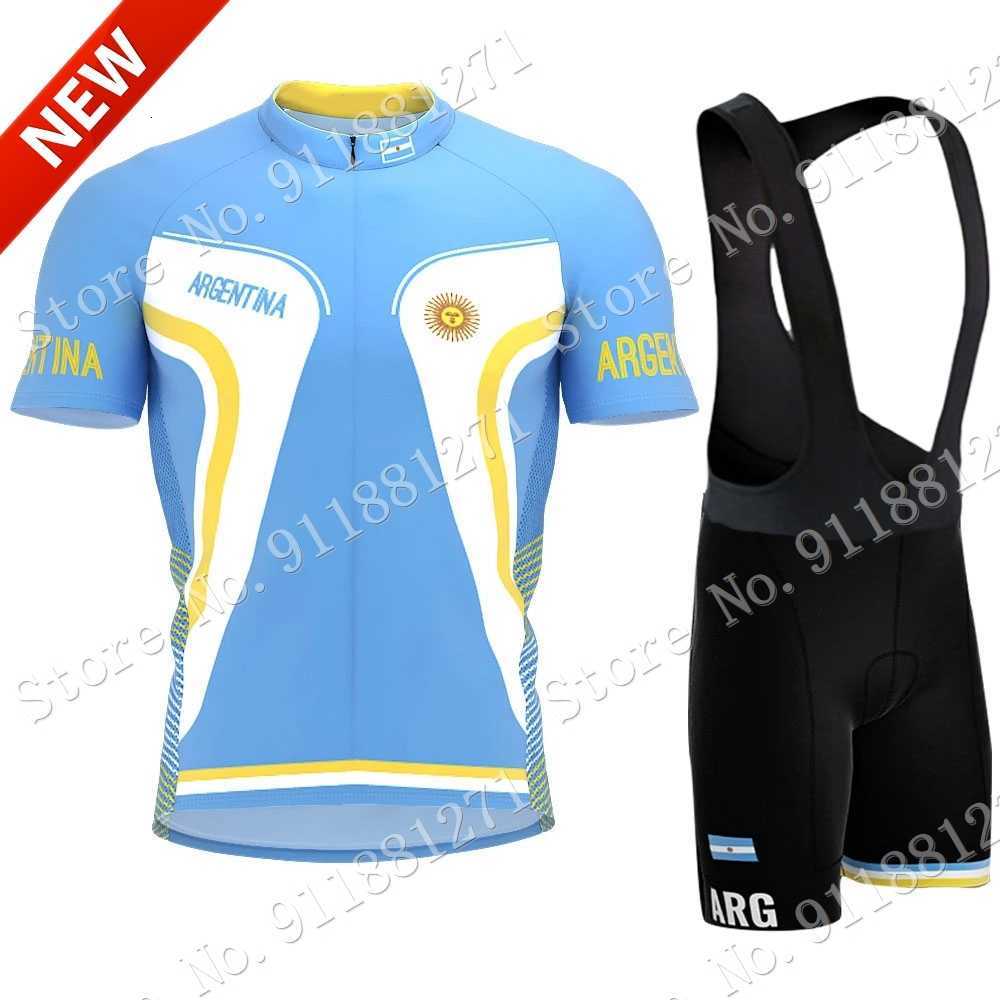 Maillot de cyclisme de l'équipe nationale argentine, vêtements de cyclisme, chemises de vélo de course sur route, combinaison courte à bretelles,