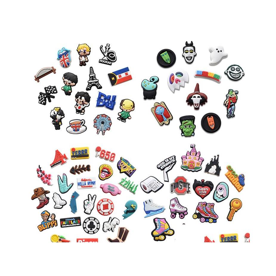 

Shoe Parts Accessories Custom Cute Pvc Charms Fashion Buckles Clog Bracelet Croc Decorations Part Favors Gift Drop Delivery Shoes Dhnpk