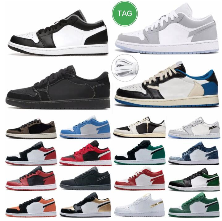 

Jumpman 1 1s Low Mens Basketball Shoes Black Phantom Fragment Dark Reverse Mocha Starfish True Blue Wolf Grey UNC Tear Away Silver Bred Toe Women Sneaker OG