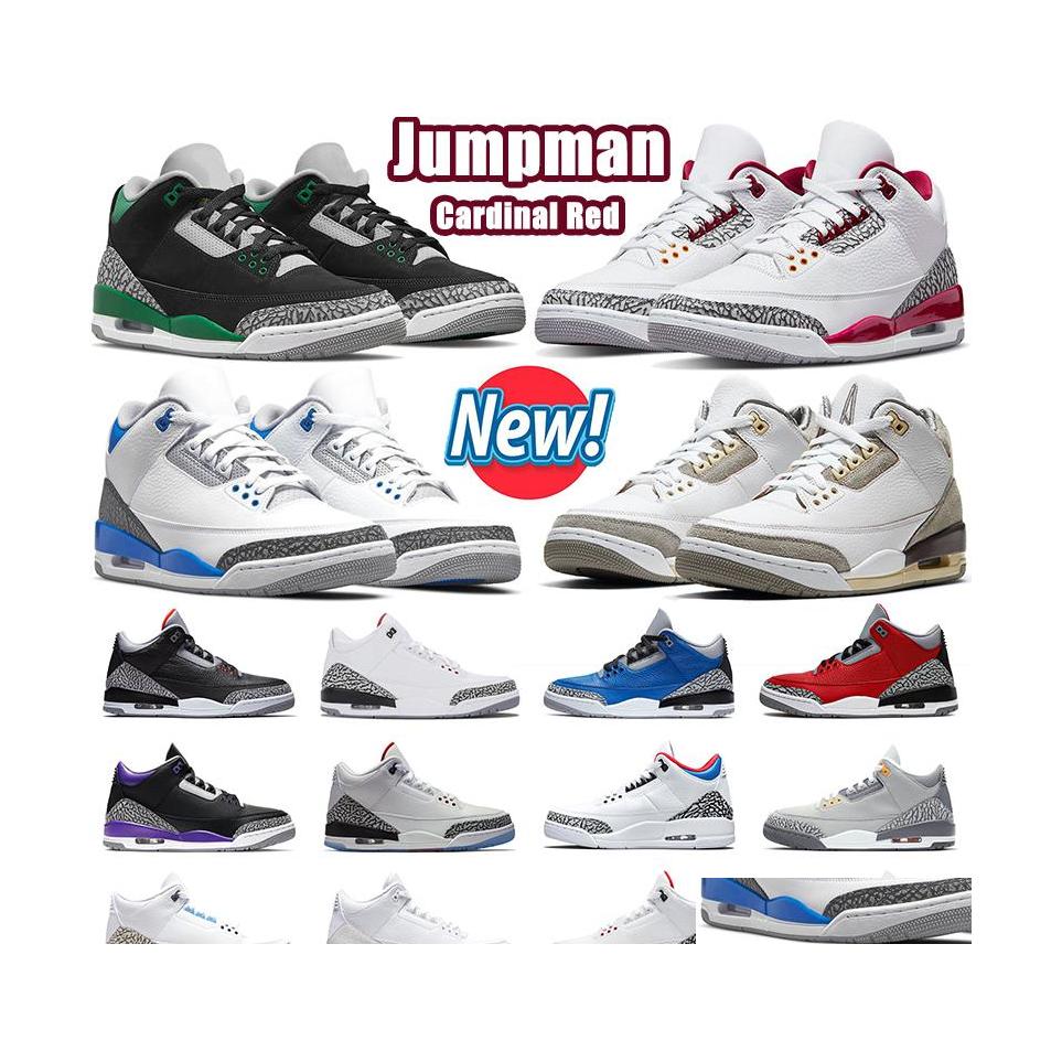

Other Shoes Sale Basketball 3 Jumpman For Men 3S Cardinal Red Cement Pine Green Racer Blue Medium Grey Black Cat Midnight Navy Mens Dhseo