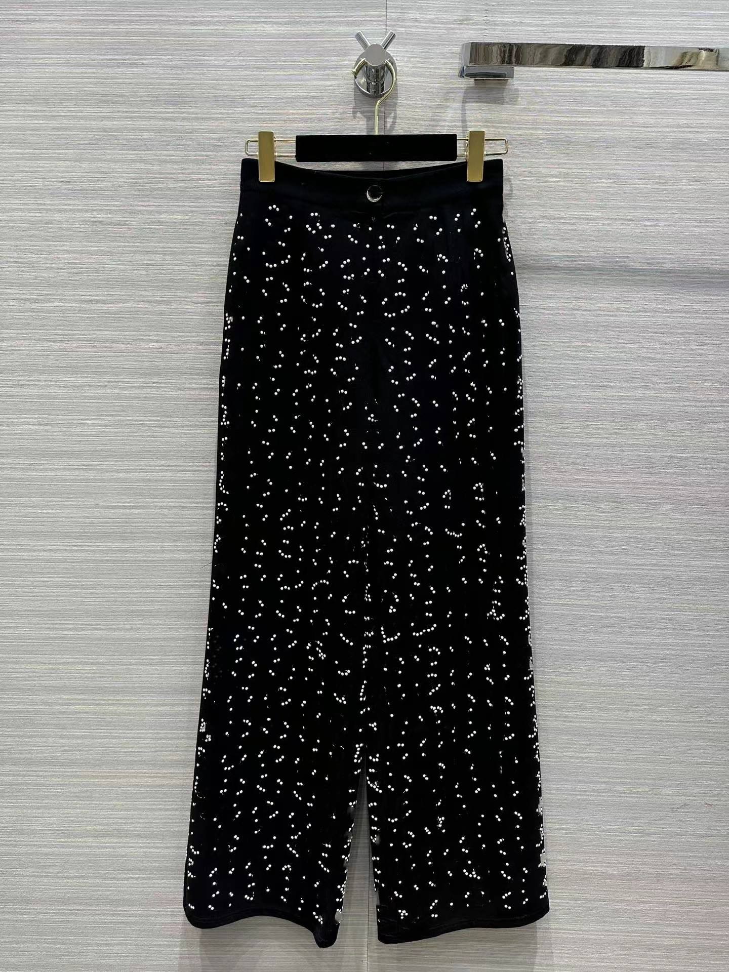 

Runway Pants 2023 New Spring Summer Wide Leg Fashion Designer Brand Same Style Pants Women' 0130-3, Black