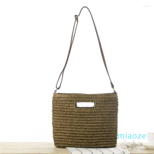 

Evening Bags College Wind Shoulder Messenger Three Hand-woven Bag Temperament Handbags Sen Department Of Summer Vacation Woven, Mi se